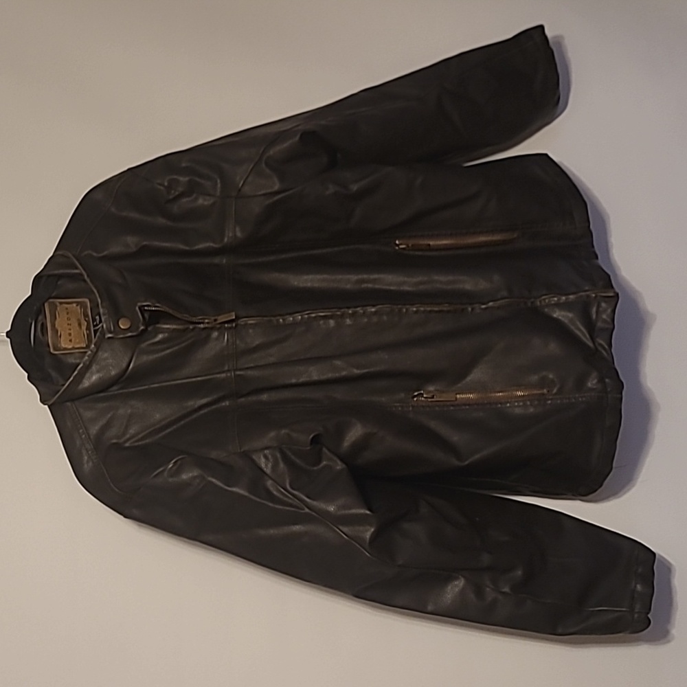 Arizona Men's Vegan Leather Jacket Size Large